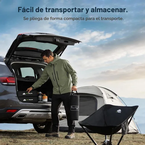 Vista 8 de MTRVR Mesa de camping plegable: diseño estable de aluminio enrollable, estructura de soporte sólida, mesa portátil al aire libre para acampar