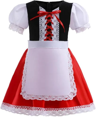 Vista 3 de Dressy Daisy Disfraz de capucha roja pequeña con capa para niñas pequeñas talla 2T a 10