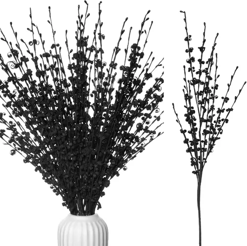 Vista 30 de Wootkey 10 piezas de flores artificiales de jazmín de tallo largo, color naranja quemado, jazmín otoñal, tallos florales de otoño para ramos