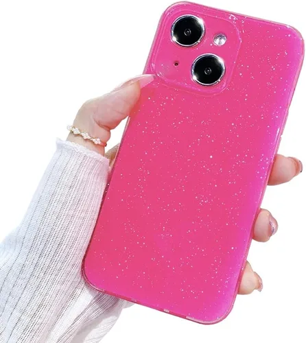 Vista 9 de Funda protectora para iPhone 13 con purpurina para mujeres y niñas, funda protectora suave y brillante para iPhone 13, color rosa