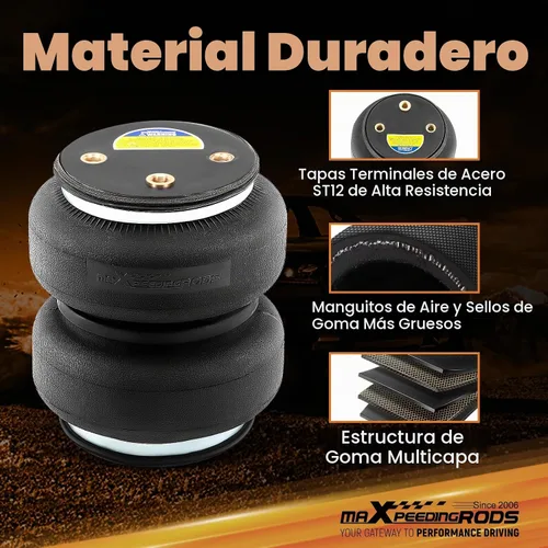 Vista 5 de MaXpeedingrods - Kit de bolsas de suspensión neumática para Chevy Silverado 1500 2019-2026 Negro