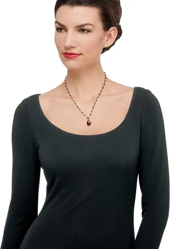 Vista 2 de Ross-Simons 2400 ct tw Ruby Station Necklace in 14kt Yellow Gold