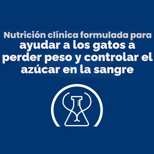 Vista 3 de Hill's Prescription Diet m/d GlucoSupport Alimento seco para gatos # 1 recomendado por veterinarios, receta de pollo, 4 libras. Bolsa