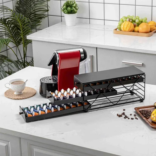 Vista 2 de ZCDCP Soporte para cajones de café, compatible con cápsulas Nespresso Originaline, organizador de encimera de cocina de oficina