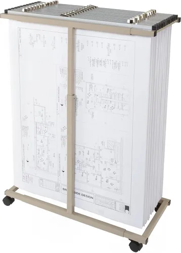 Vista 5 de Estante Brookside Design para guardar dibujos técnicos, Beige