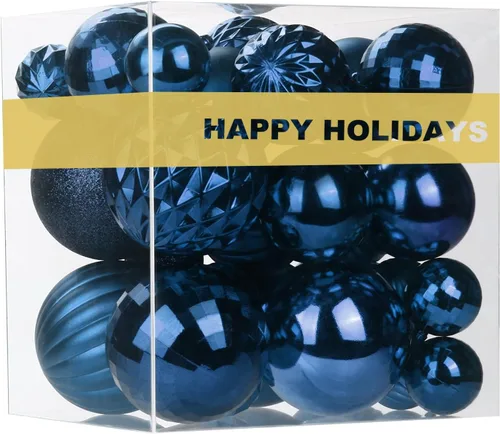 Vista 217 de Esferas pequeñas de Navidad de bronce y dorado de 1.6 pulgadas, adornos para decoración de árbol de Navidad, bolas colgantes inastillables