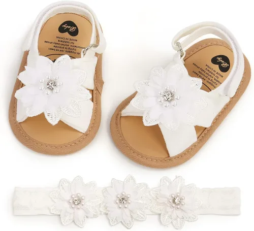 Vista 6 de Zapatos planos Mary Jane para bebés y niñas, con lazo, floral, princesa, vestido de boda, zapatos suaves para recién nacidos, cuna para primeros