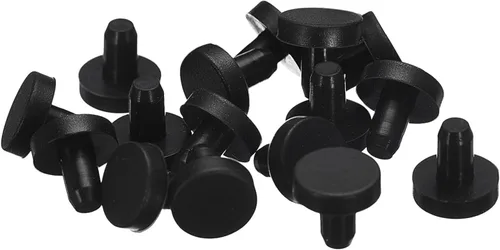 Vista 29 de uxcell 16 Piezas de Tapones de Goma Negros, 2.7mm para Agujeros de Enchufe de 2-2.5mm/0.08-0.1