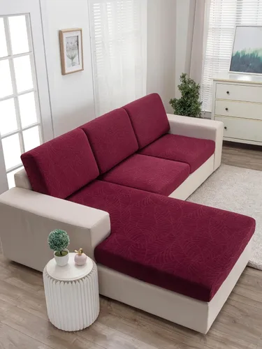 Vista 9 de Fundas de cojín para sofá, fundas elásticas para sofá modular en forma de L, fundas de sofá para mascotas, protector de muebles de sofá jacquard #1