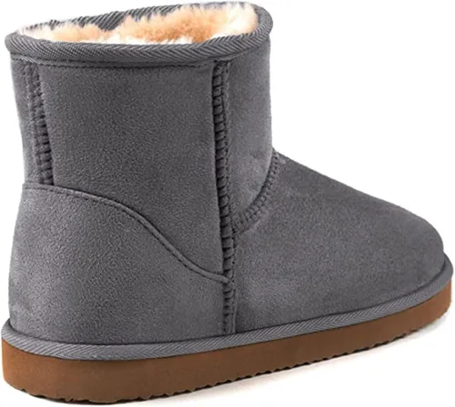 Vista 4 de Zizor Pantuflas cortas acogedoras para mujer, cálidas, de invierno, con forro mullido