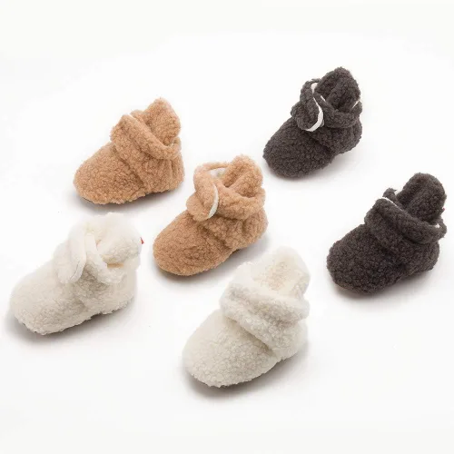 Vista 199 de Sawimlgy - Botines de algodón antideslizantes para recién nacido, con agarre, para cuna o para el invierno