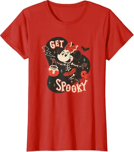 Vista 74 de Disney Disfraz de esqueleto de Minnie Mouse para Halloween, camiseta espeluznante Negro