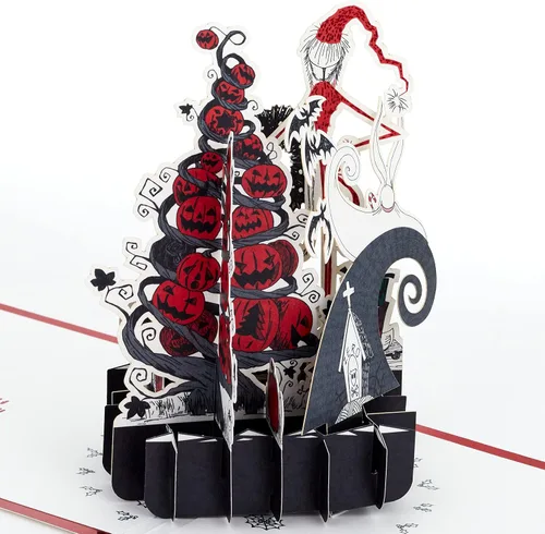 Vista 5 de Hallmark Tarjeta de Navidad desplegable Signature Paper Wonder (Nightmare Before Christmas)