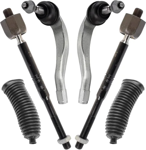 Vista 116 de TRQ Kit de dirección delantera con barra de acoplamiento de fuelle de piñón y cremallera compatible con Toyota Echo 2000-2005