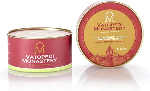 Vista 11 de Incienso Monástico Puro del Monte Athos con la Auténtica Receta Tradicional 3.53 oz (Ambar)