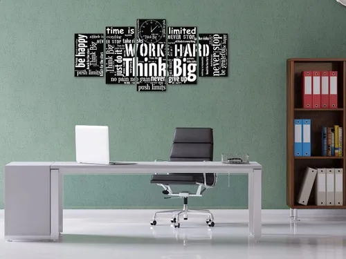 Vista 3 de Biufo Arte de Pared con Citas Inspiradoras Lienzo Impreso Blanco y Negro Palabras Motivacionales Imagen para Sala de Estar Dormitorio Oficina