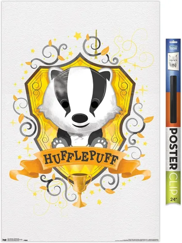 Vista 17 de Trends International Wizarding World: Harry Potter-Hufflepuff - Póster de pared, 14.725 x 22.375 pulgadas, versión enmarcada de madera de granero
