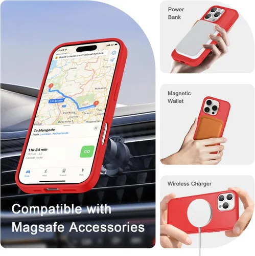Vista 778 de Funda para Google Pixel 10 Pro XL, cubierta magnética mate, color negro Fit for MagSafe, Screen Protector included, Shockproof Military Grade