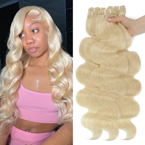 Vista 25 de DMKEEP Extensiones de cabello humano ondulado con cierre, 12, 14, 16+10 pulgadas, 100% cabello virgen brasileño sin procesar, 3 paquetes con cierre