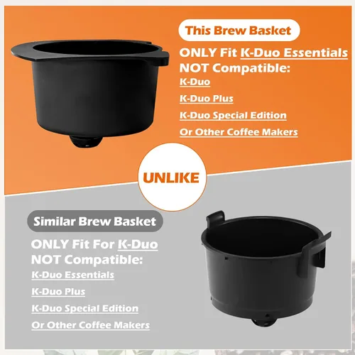 Vista 5 de Cesta de café de repuesto para K-Duo Essentials (solo apto para K Duo Essentials), cesta de filtro de café