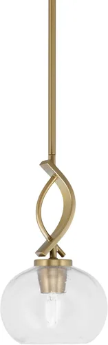 Vista 10 de Toltec Lighting Cavella Stem Colgado Mini colgante, acabado grafito, vidrio de muselina blanca de 4 pulgadas