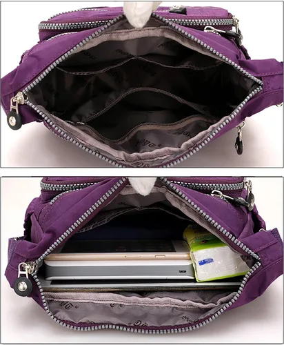 Vista 4 de YYW Bolso cruzado para mujer, multifuncional, para uso diario, viajes, trabajo