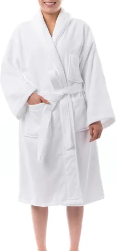 Vista 6 de Alpine Swiss Blair - Bata de baño de tela de rizo de algodón para mujer, cuello de chal de terciopelo