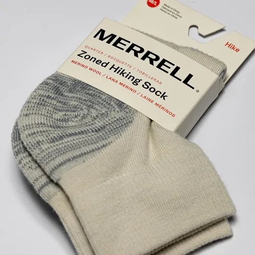 Vista 4 de Merrell Men's and Women's Zoned Cushioned Wool Hiking Ankle Socks-Breathable Arch Support