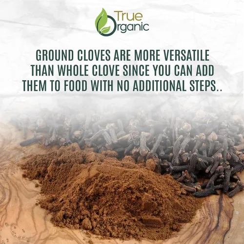 Vista 4 de True Organic Clavo molido de Ceilán, 3.5 onzas, polvo de clavo orgánico USDA orgánico y certificado Kosher, sin OMG, clavo molido fresco, Ceilán