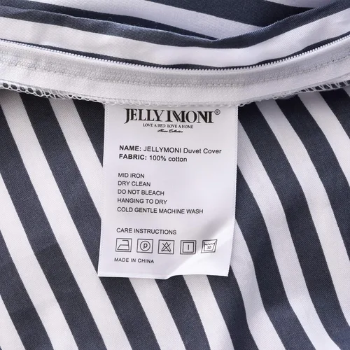 Vista 7 de JELLYMONI - Juego de cama de algodón suave y lujoso, tamaño individual, queen y king (fundas de edredón y de almohadas) (no incluye edredón)