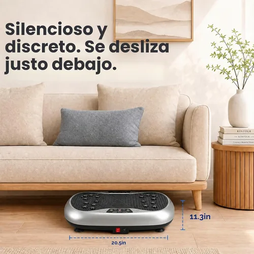 Vista 8 de Placa de vibración de cuerpo entero para drenaje linfático, 990 niveles de Plateado