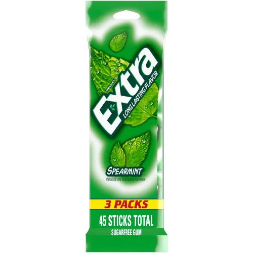 Vista 12 de EXTRA Chicle Clásico de Burbujas Sin Azúcar, 15 barras (paquete de 3)