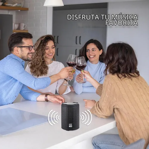 Vista 5 de Altec Lansing - Altavoz Bluetooth inalámbrico HydraMotion con sonido de 360 grados, impermeable IP67 portátil para exteriores, a prueba de golpes, a