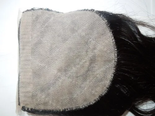 Vista 6 de Encaje cierre 10 "pelo indio 100% Remy Cabello humano Cuerpo onda color natural