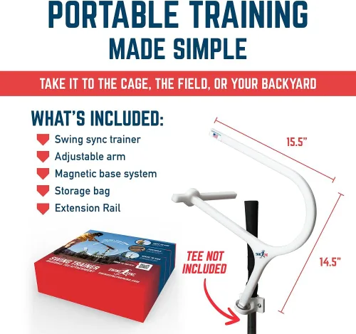 Vista 7 de entrenador de swing de béisbol para niños y adultos Fabricado en EE. UU. con garantía de 1 año Mejora tu equipo de entrenamiento de béisbol