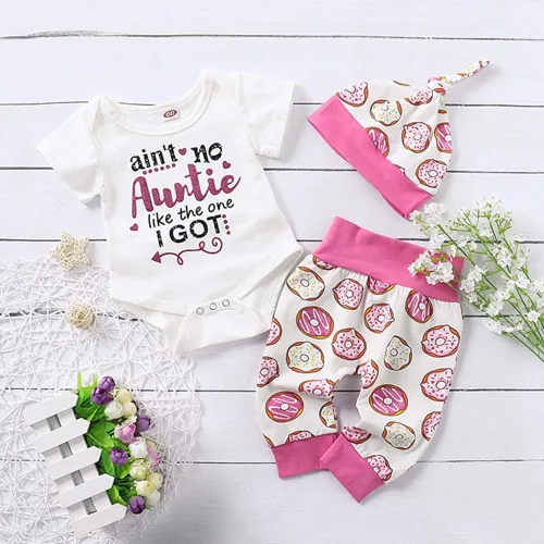 Vista 2 de Conjunto de 2 camisetas con capucha de leopardo rosa para bebés y niñas recién nacidas y pantalones
