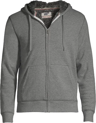 Vista 2 de Lands' End Sudadera con capucha de forro polar Sherpa con cremallera completa para hombre