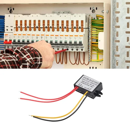 Vista 3 de Watris Veiyi Convertidor de voltaje reductor, CA 10-28V a DC12V ± 0.25V, convertidor Buck impermeable para coche/módulo descendente impermeable (3A)