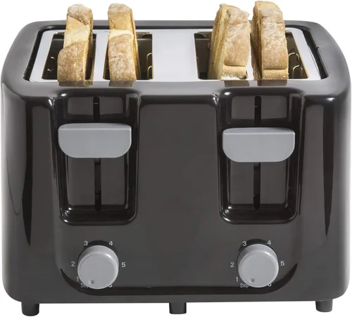 Vista 2 de Continental Electric CE-TT029 Tostadora, 4 rebanadas, tacto frío, negro