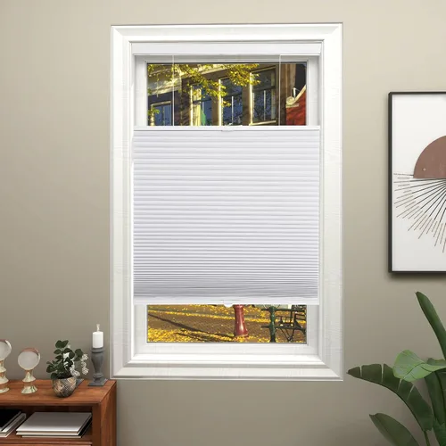 Vista 8 de Changshade Persianas Celulares Personalizadas de Arriba hacia Abajo Opacas, Persianas de Ventana Personalizadas para Ventana Interior, Persianas