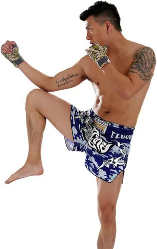 Vista 3 de FLUORY Tamaño de los pantalones cortos Muay Thai XS, S, M, L, XL, 2XL, 3XL, 4XL, pantalones cortos de boxeo para hombresmujeresniños con muchos