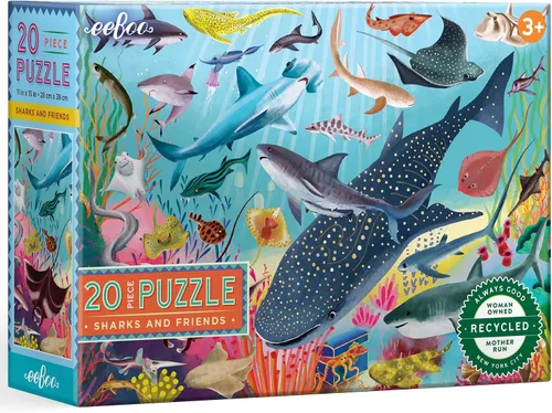 Vista 13 de eeBoo Rompecabezas de 20 piezas – Dinosaur Land Rompecabezas infantil con temática prehistórica, piezas grandes para manos pequeñas para desarrollar