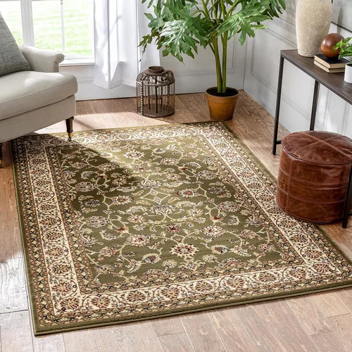 Vista 13 de Well Woven Barclay Collection Sarouk - Alfombra negra de 4 x 5 pies, para entradas, dormitorios pequeños, salas de estar Negro