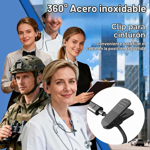 Vista 3 de SAMCOM - Auricular de 2 pines para radios FPCN30A FPCN10A (tubo transparente, 6 paquetes)