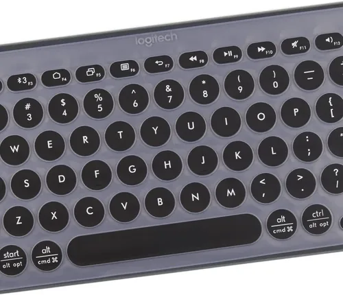Vista 3 de MUBUY - Funda de teclado para Logitech K380 (silicona ultrafina, para teclado), color negro