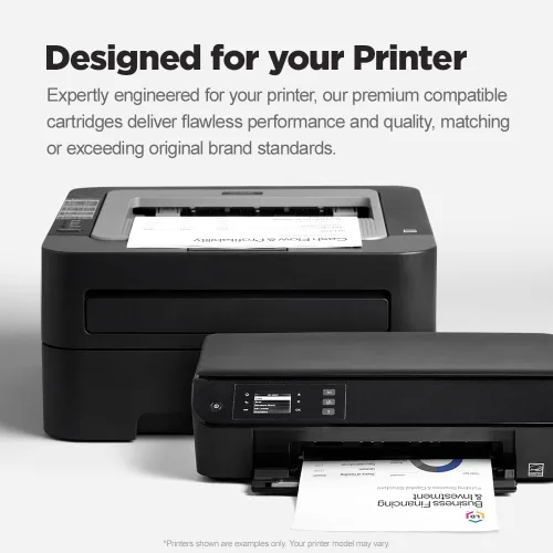 Vista 4 de Cartuchos de tinta de rendimiento estándar remanufacturados para Epson T125 LD: negro T1251, cyan T1252, magenta T1253, amarillo T1254., 5 por