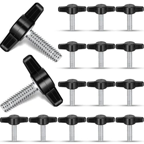 Vista 7 de Tandefio 16 piezas tornillos de mariposa de acero inoxidable de 1/4"-20 x 1" con perilla de ala en T de aluminio ajustable, tornillo de mariposa
