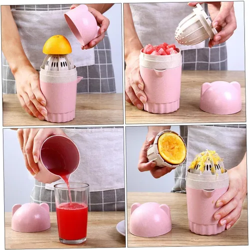 Vista 9 de UKCOCO Manual Mini Fruit Squeezer Juicer Cup for Home Multipurpose Hand Press Juicer for Oranges and High Water Content Fruits Portable Household