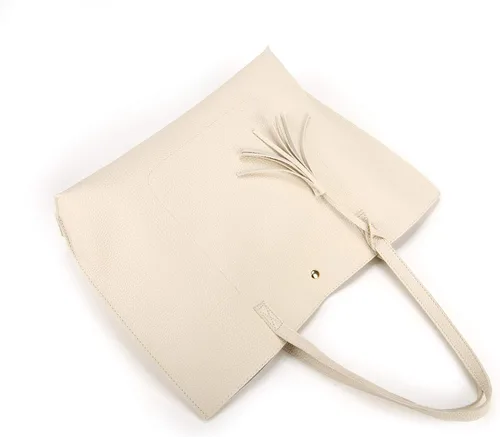Vista 3 de Nodykka - Bolso con asas para hombro para mujer, de cuero sintético, con borla