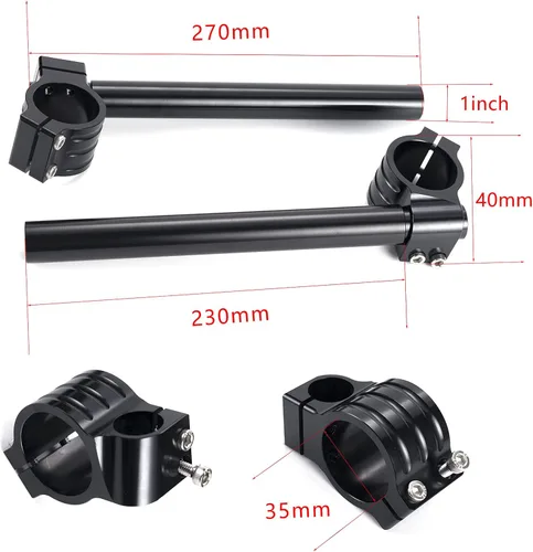 Vista 2 de Φ35mm clip en el manillar compatible con Sportster XL cafe racer personalizado